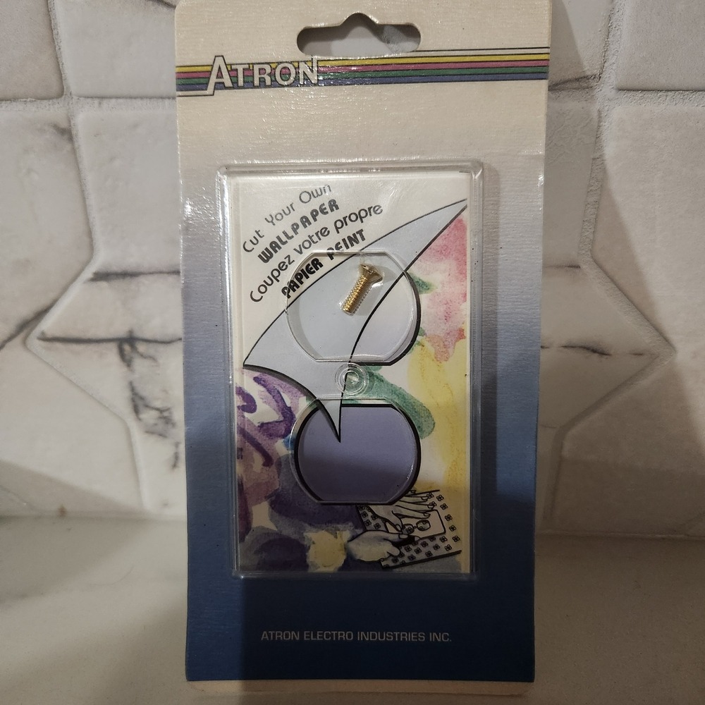 Atron Cut Your Own Wallpaper Cover Plate for Outlet Light Switch New Old Stock